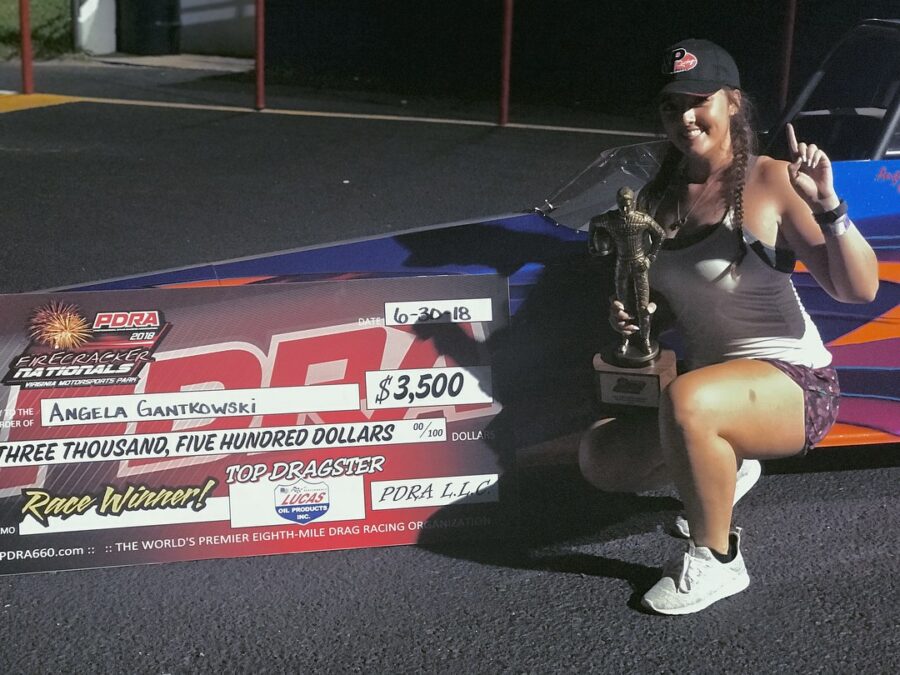 Angela Gantkowski picks up a PDRA win in an all Race Tech Final