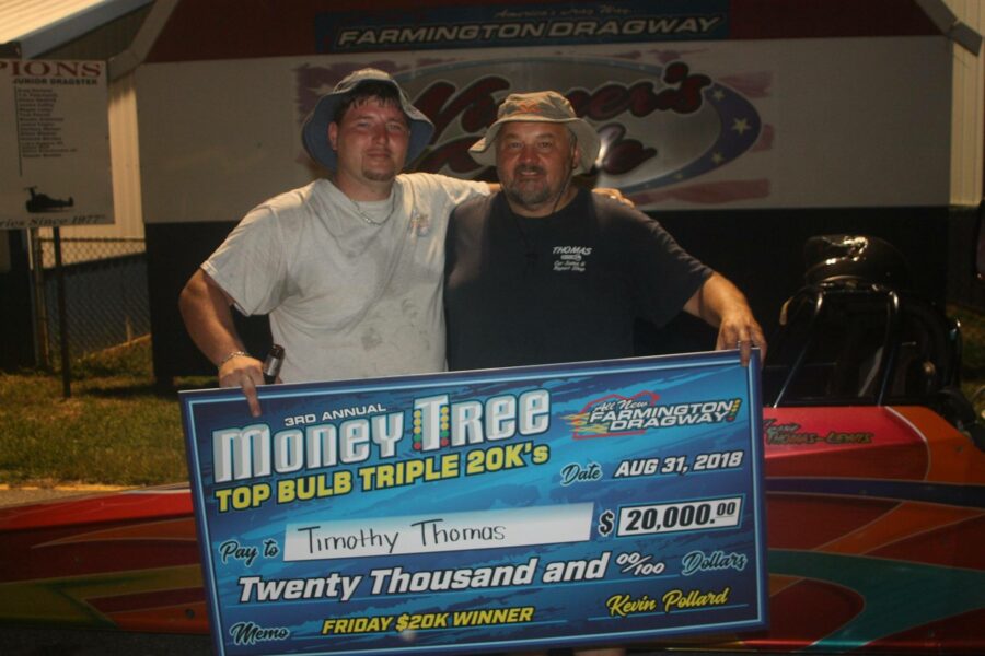 Timothy Thomas Seals the deal on $20,000 at Farmington